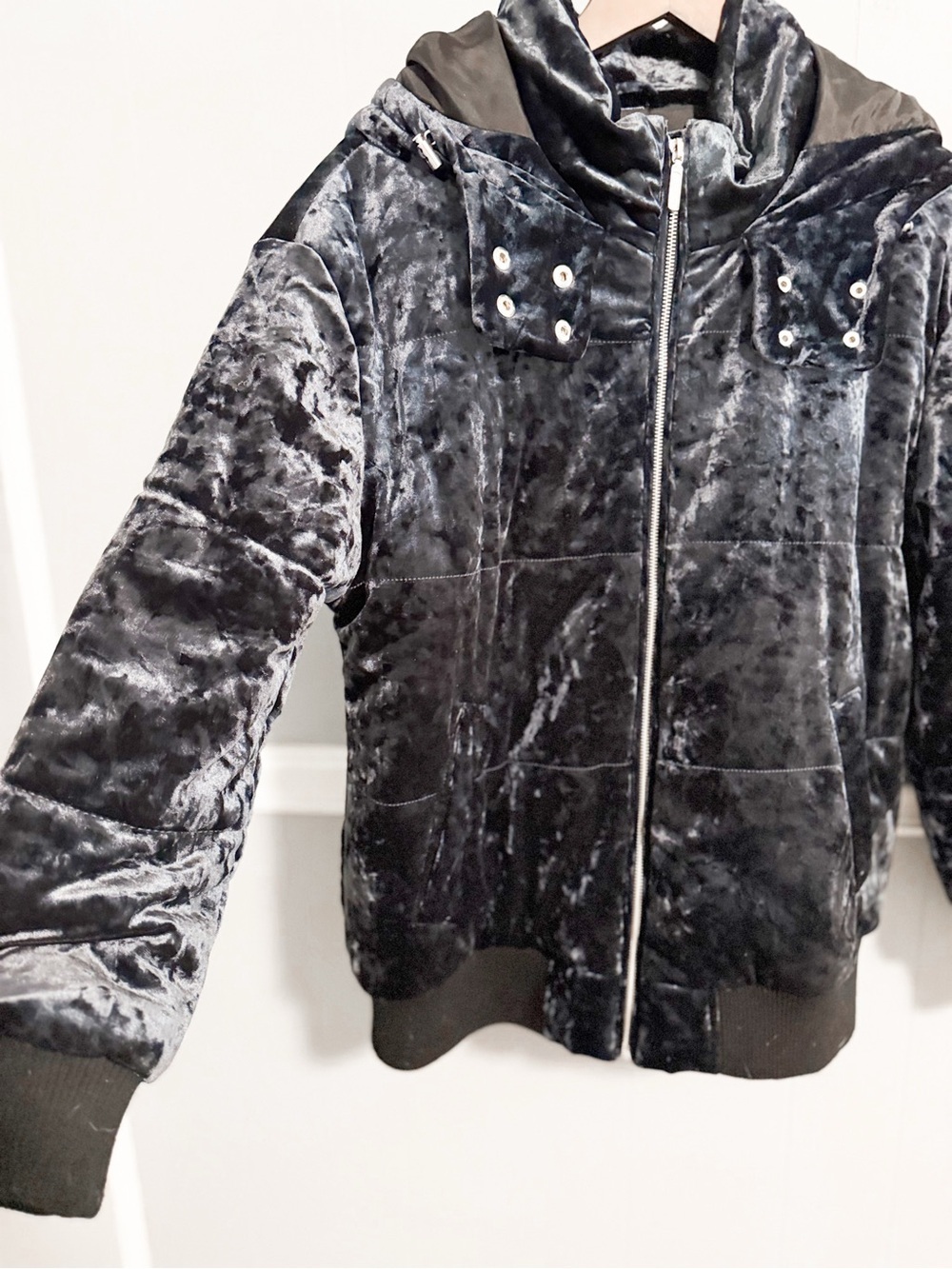 Abound Crushed Velvet Winter Puffer Coat - Picture 3 of 3